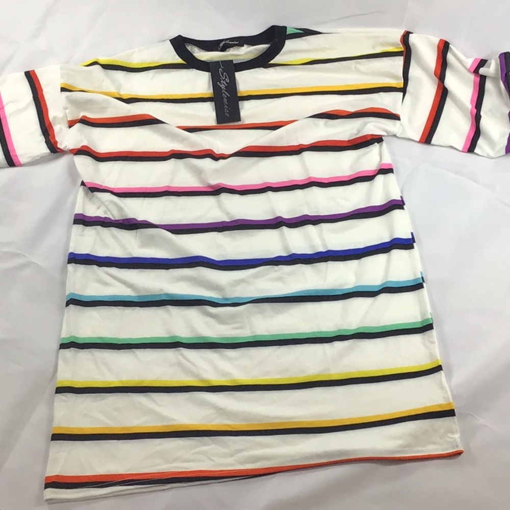 Rainbow t-shirt dress